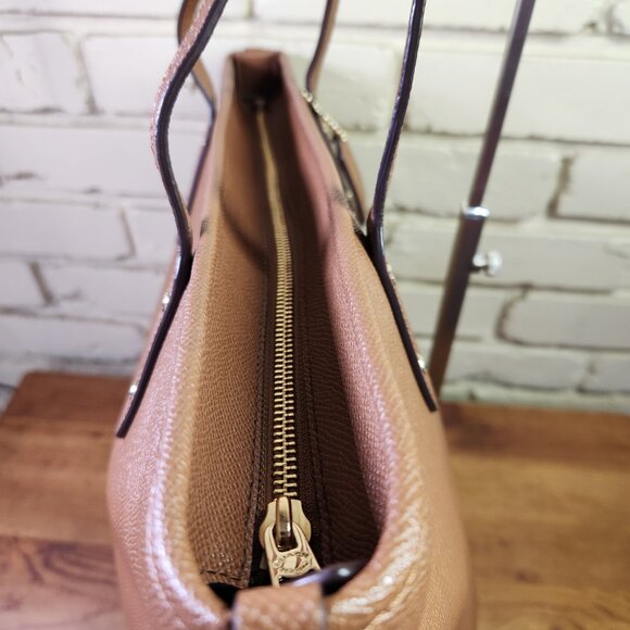 Euc Coach City Zip Top Brown Leather Shoulder Bag w/Wallet Purse - Picture 8 of 16